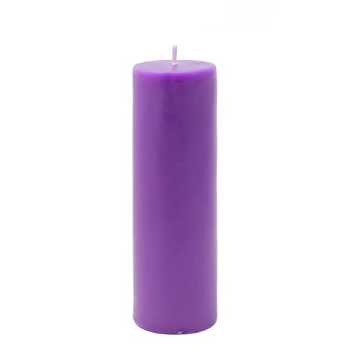 2 x 6 Inch Purple Pillar Candle