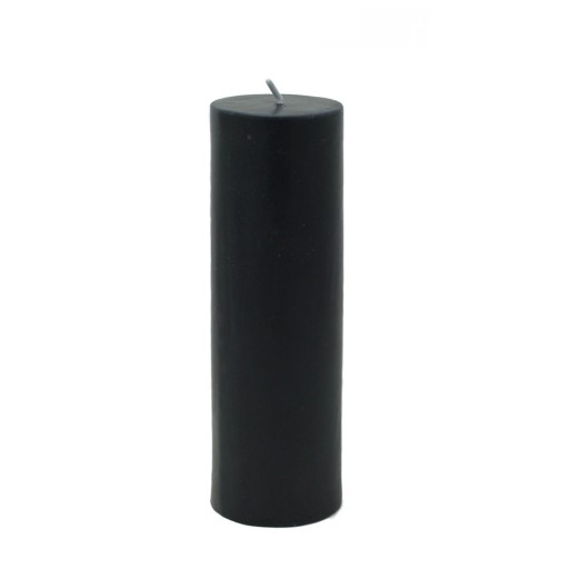 2 x 6 Inch Black Pillar Candle