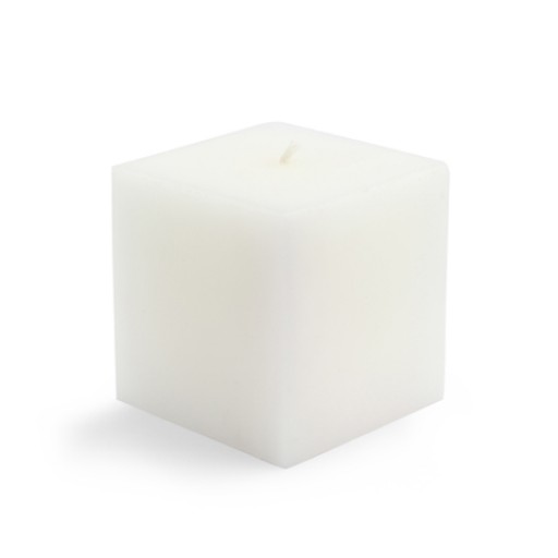 3 x 3 Inch White Square Pillar Candles