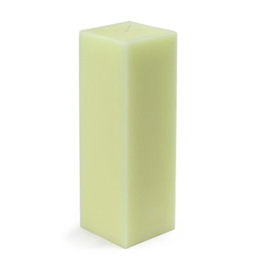 3 x 9 Inch Ivory Square Pillar Candle