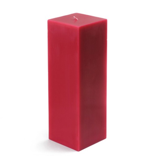 3 x 9 Inch Red Square Pillar Candle