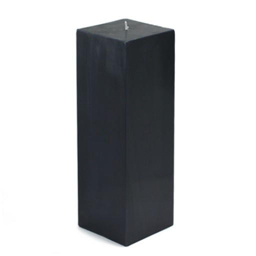 3 x 9 Inch Black Square Pillar Candle