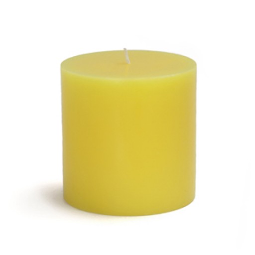 3 x 3 Inch Yellow Citronella Pillar Candle
