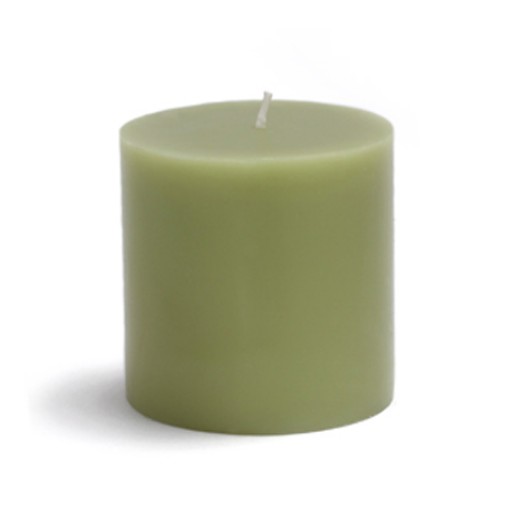 3 x 3 Inch Sage Green Pillar Candles (12pcs/Case) Bulk