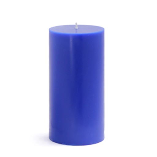 3 x 6 Inch Blue Pillar Candles(12pcs/Case) Bulk