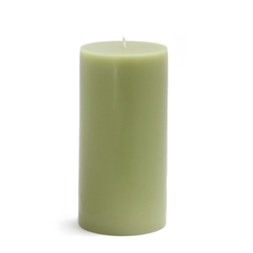 3 x 6 Inch Sage Green Pillar Candles(12pcs/Case) Bulk