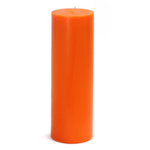 3 x 9 Inch Orange Pillar Candles (12pcs/Case) Bulk