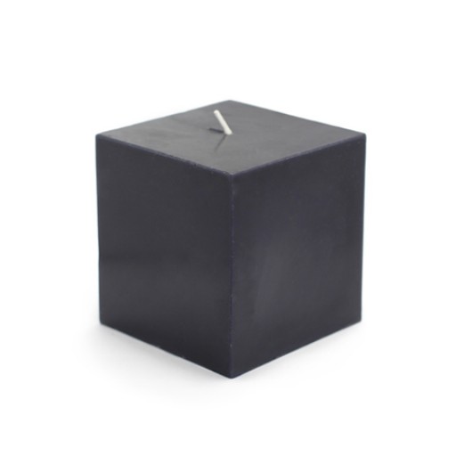 3 x 3 Inch Black Square Pillar Candles (12pcs/Case) Bulk