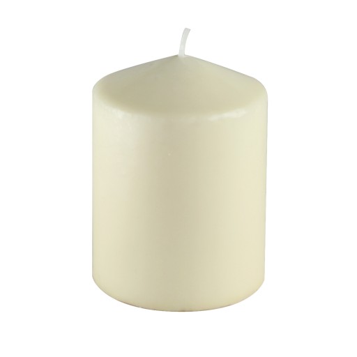3Pack 3 Inchx 4 Inch Ivory Pressed and Over-Dipped Pillar Candles (12pcs/Case)