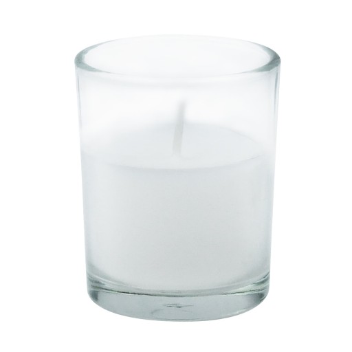 White Round Glass Votive Candles (96pcs/Case) Bulk