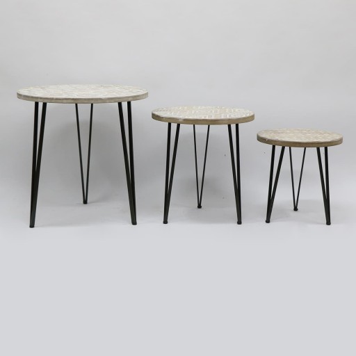 METAL AND WOOD TABLES