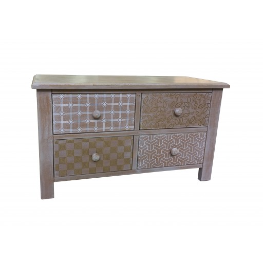 Wooden Cabinet With 4 Drawers