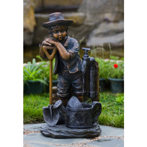 Boy with Bib Tap Water Fountain