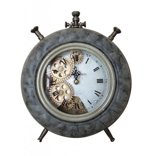 Gold and Gray Table Clock