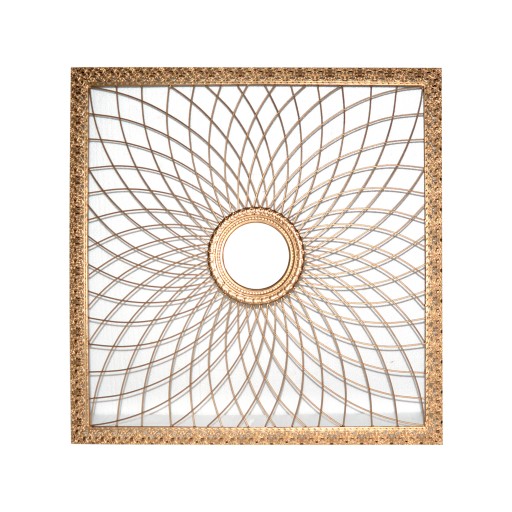 28 Inch Square Silver Metal Wall Decor