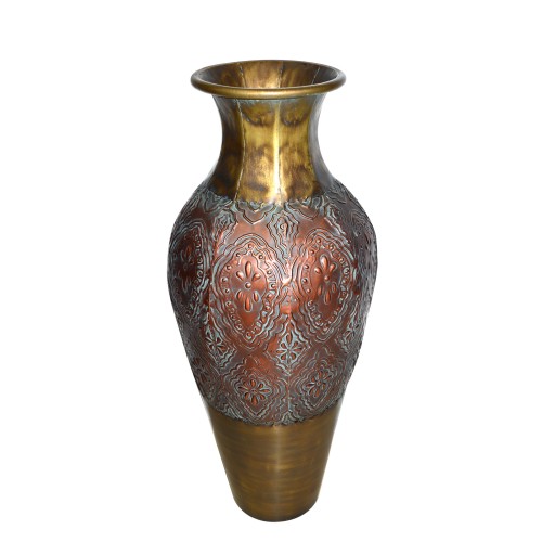 29.75" Gold/Copper Metal Vase