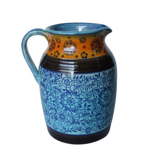11.4 Inch Yellow and Blue Pattern Picther 