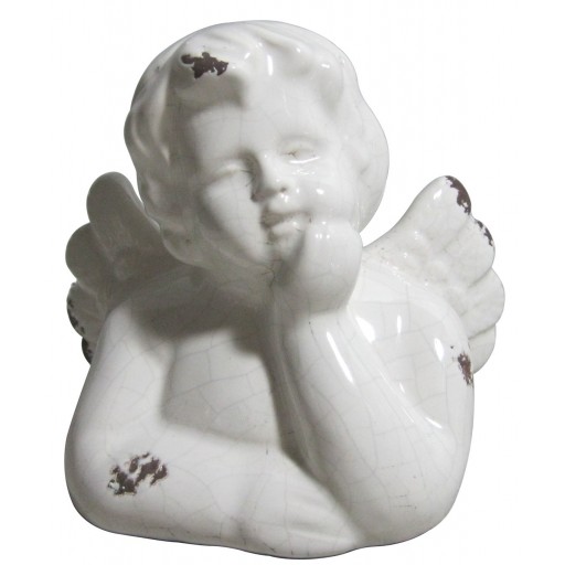 White Ceramic Cherub