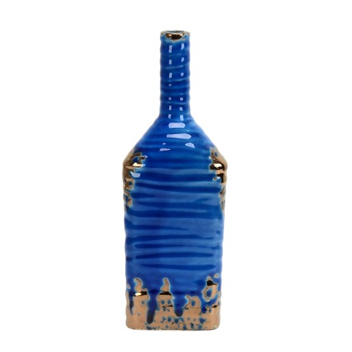 Singara 12.4" Blue Ceramic Vase