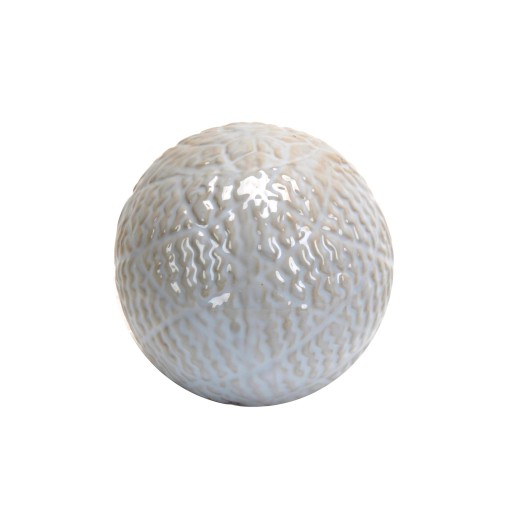 3.7" Decorative Ceramic Spheres  White