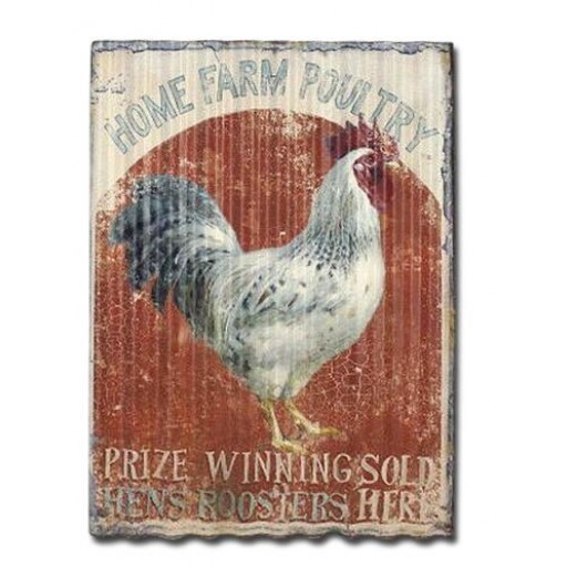 Rooster-themed Metal Wall Art