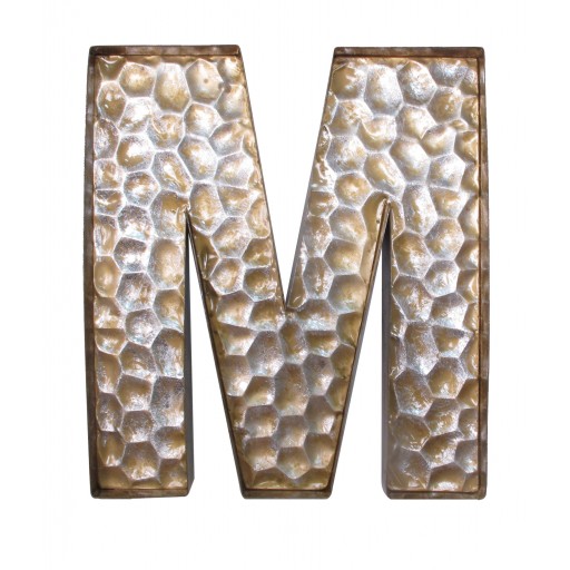 Honeycomb Patterned Letter M