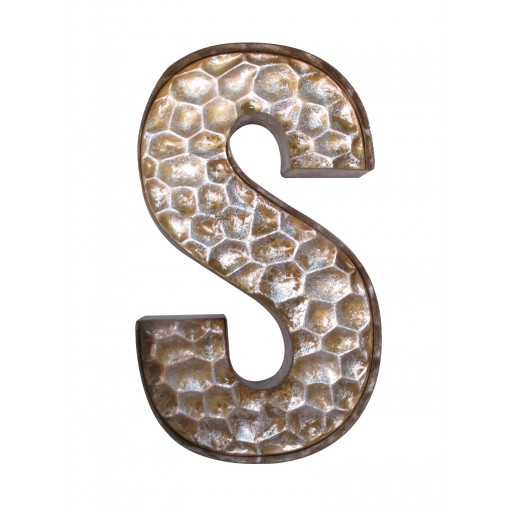 Honeycomb Patterned Letter S