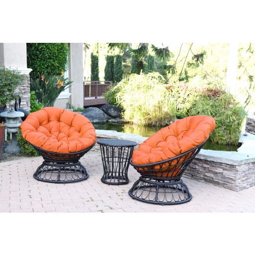 Orange Cushion for Papasan Swivel Chair