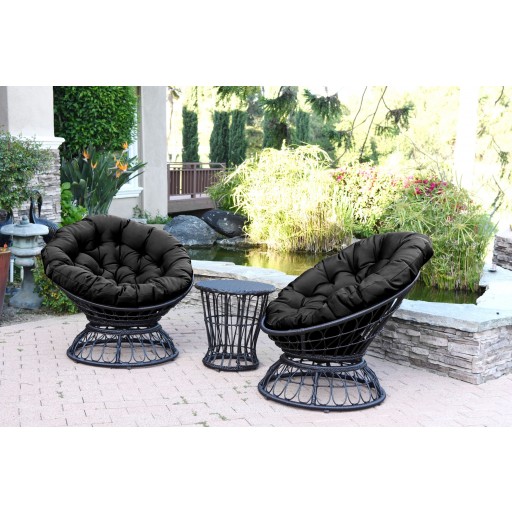 Black Cushion for Papasan Swivel Chair