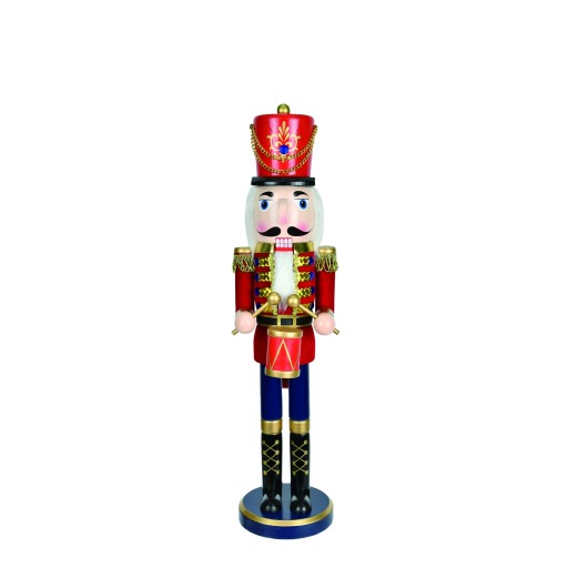 18 Inch Red  Nutcracker Drummer Soldier