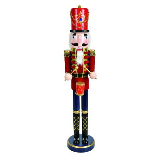 36 Inch Red  Nutcracker Drummer Soldier