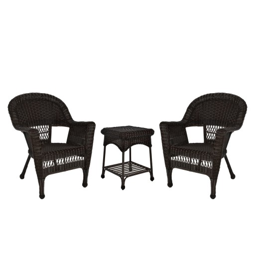 Wicker Chair And End Table Set Without Cushion