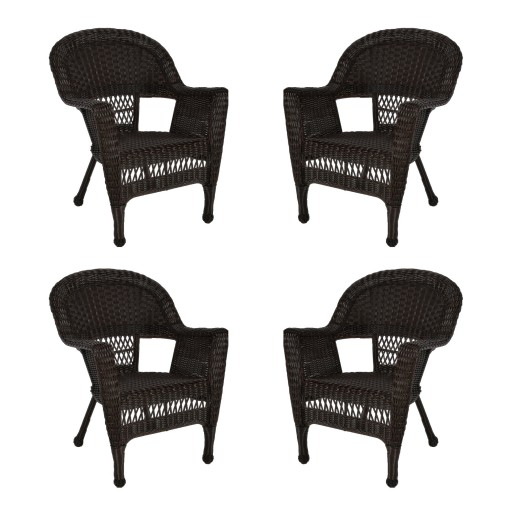 Wicker Chair Without Cushion - Set of 4