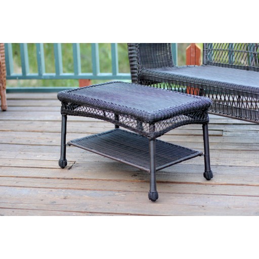 Espresso Wicker Patio Furniture Coffee Table