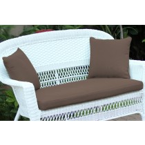 Brown Loveseat Cushion with Pillows