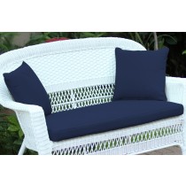 Midnight Blue Loveseat Cushion with Pillows