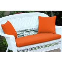 Orange  Loveseat Cushion with Pillows