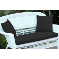 Black Loveseat Cushion with Pillows