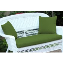 Hunter Green Loveseat Cushion with Pillows