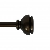 Lily Adjustable Single Curtain Rod 28 Inch to 48 Inch-Bronze