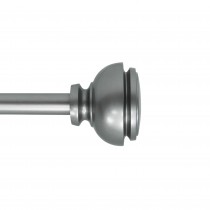 Lily Adjustable Single Curtain Rod 84 Inch to 120 Inch-Antique Silver