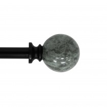 Nancy Adjustable Single Curtain Rod 84 Inch to 120 Inch-Black