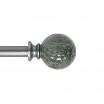 Nancy Adjustable Single Curtain Rod 84 Inch to 120 Inch-Antique Silver
