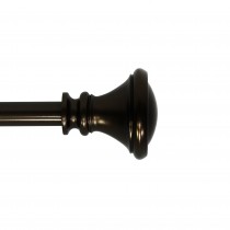 Scarlette Adjustable Single Curtain Rod 48 Inch to 84 Inch-Bronze