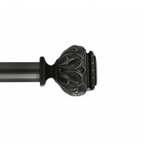 Peony Adjustable Single Curtain Rod 18 Inch to 36 Inch-Venetian Silver