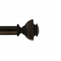 Bruce Adjustable Single Curtain Rod 18 Inch to 36 Inch-Bronze