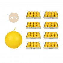 2 Inch Yellow Ball Candles (96pcs/Case) Bulk
