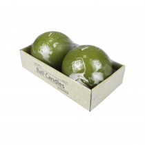 4 Inch Sage Green Ball Candles (2pc/Box)