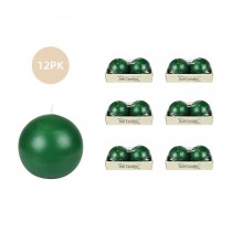 4 Inch Hunter Green Ball Candles (12pcs/Case) Bulk