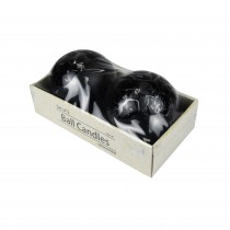 4 Inch Black Ball Candles (2pc/Box)